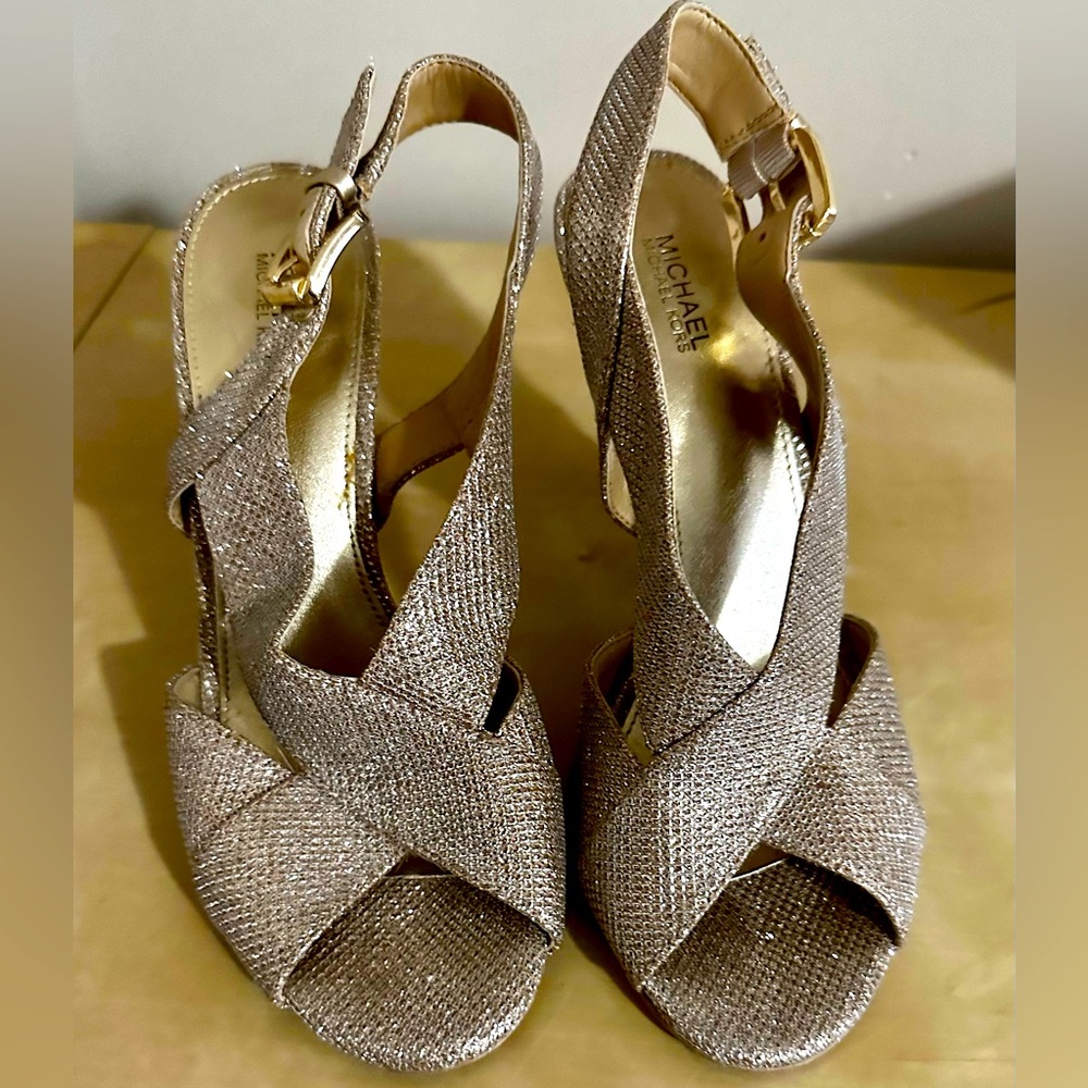 Michael Kors Gold Strappy Heels